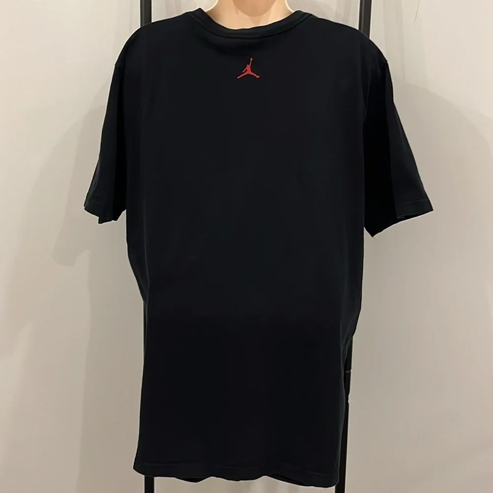 Air Jordan Flight 23 Men Graphic Basketball Tee Black Cotton L GUC